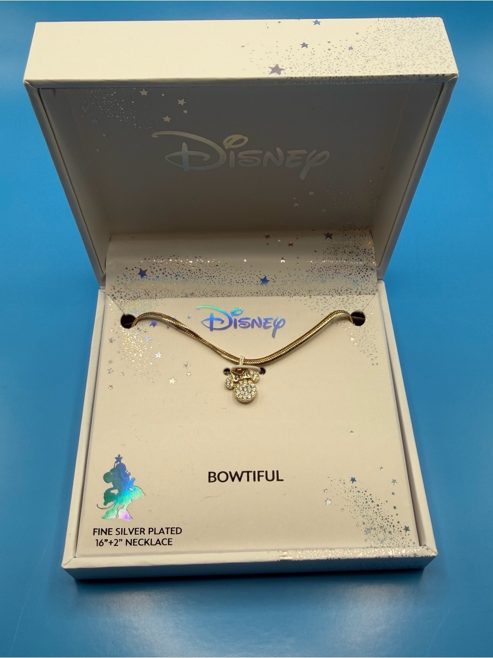 Disney Gold-Tone Crystal Minnie Pendant Necklace